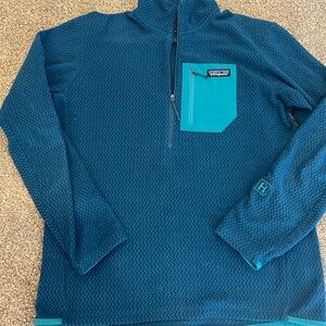 Patagonia Teal R1 air quarter zip